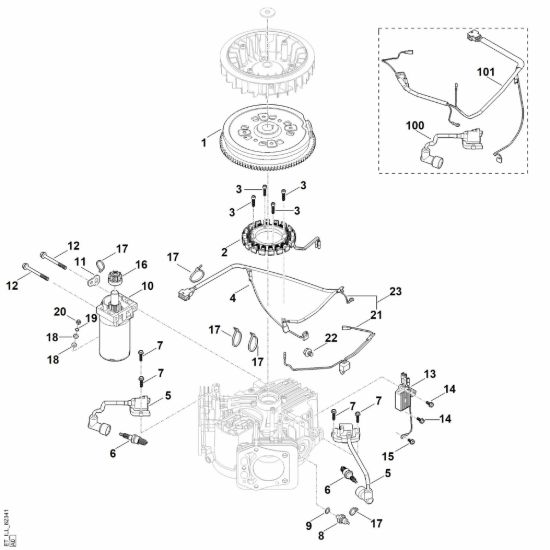 Picture of D - Sistema di accensione, motorino di avviamento e volano EVC 8000.0 (EVC8000-0001)